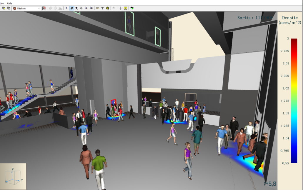 Modèle de simulation station de métro